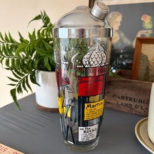 Vintage MCM Hazel-Atlas Paris Moulin Rouge Theme Cocktail Shaker ❤️🍸